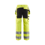 High Vis Werkbroek met stretch en gereedschapzakken