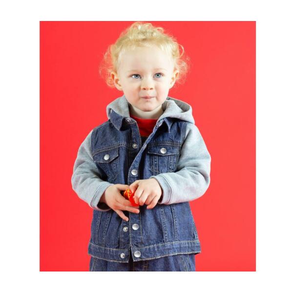 Baby hooded hot sale denim jacket