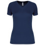 Dames sport-t-shirt V-hals Sporty Navy XL