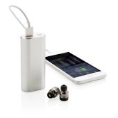 True wireless oordoppen met 2000 mAh powerbank True wireless oordoppen met 2000 mAh powerbank