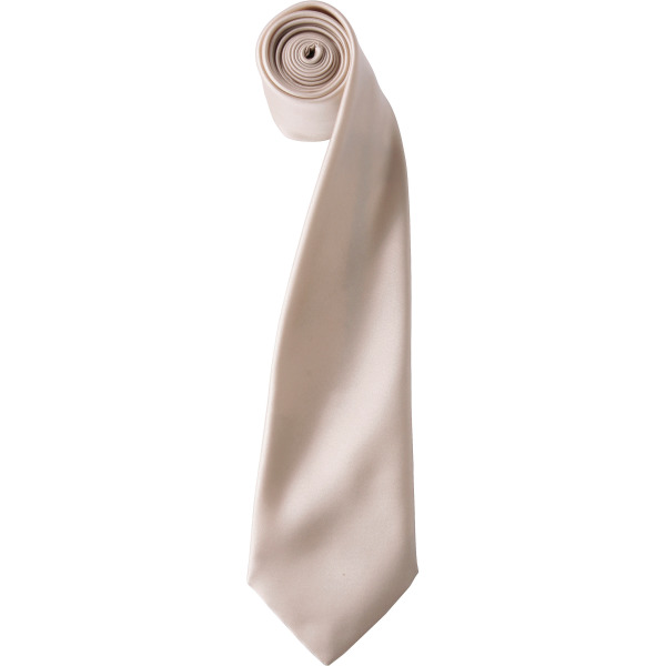 'Colours' Satin Tie Natural One Size