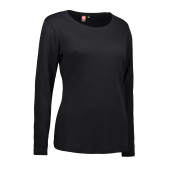 Interlock T-shirt | long-sleeved | women - Black, XL