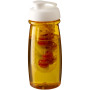 H2O Active® Pulse 600 ml sportfles en infuser met flipcapdeksel - Geel/Wit