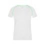 Ladies' Sports T-Shirt - white/bright-green - XXL