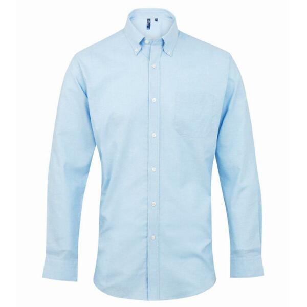 Signature Long Sleeve Oxford Shirt, Light Blue, 19, Premier