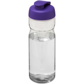 H2O Active® Base 650 ml sportfles met flipcapdeksel - Transparant/Paars