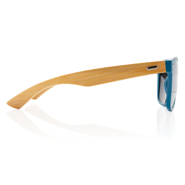 Bamboe en RCS zonnebril van gerecycled plastic, blauw