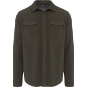 Overhemd van fleece met sherpavoering Dark Khaki / Storm Grey S