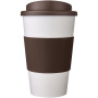 Americano® 350 ml insulated tumbler with grip - White/Brown