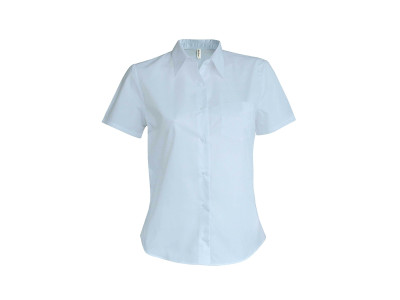 Dames oxford blouse korte mouwen Dames oxford blouse korte mouwen
