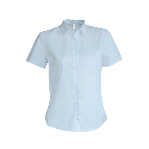 Witte blouse met online korte mouwen