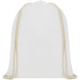 Oregon 100 g/m² cotton drawstring backpack 5L - White