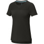 Borax Dames T-shirt met korte mouwen, cool fit, GRS gerecycled - Zwart - XS