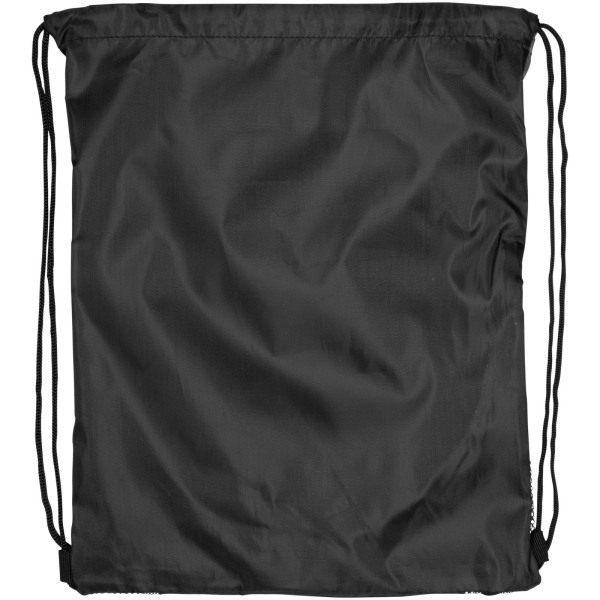 Peek zippered pocket drawstring backpack 5L - White/Solid black