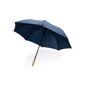 27" Impact AWARE™ RPET 190T auto åben bambus paraply, marine blå