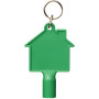 Maximilian huisvormige meterbox-sleutel met sleutelhanger - Groen