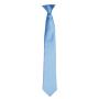'Colours' Satin Clip Tie, Mid Blue, ONE, Premier
