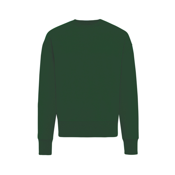 Iqoniq Kruger gerecycled katoen relaxed sweater, forest green (M)