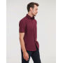 Fitted Short Sleeve Stretch Shirt - White - S