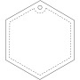 RFX™ H-12 zeshoekige reflecterende pvc hanger - Neongeel