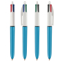 BIC® 4 Colours Shine ballpen 4 Col Shine BP LP metallic blue_UP_white_RI black