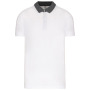 Tweekleurige herenpolo jersey White / Dark Grey Heather S