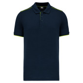 Contrasterende polo Day To Day korte mouwen Navy / Fluorescent Yellow 3XL