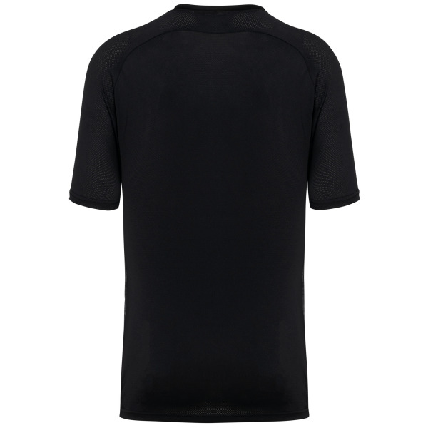 Tweekleurig padel-T-shirt met raglanmouwen voor heren Black S