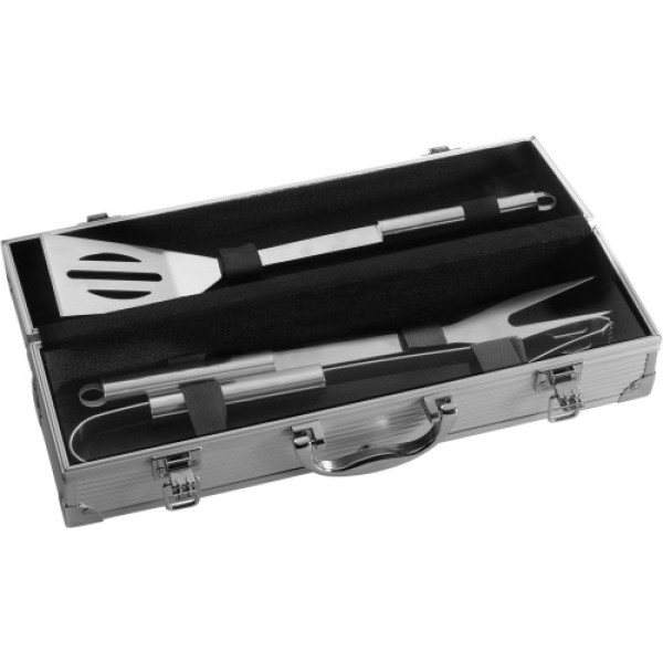 Stainless steel barbecue set Jennifer silver