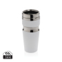 Contour mok, wit, zilver