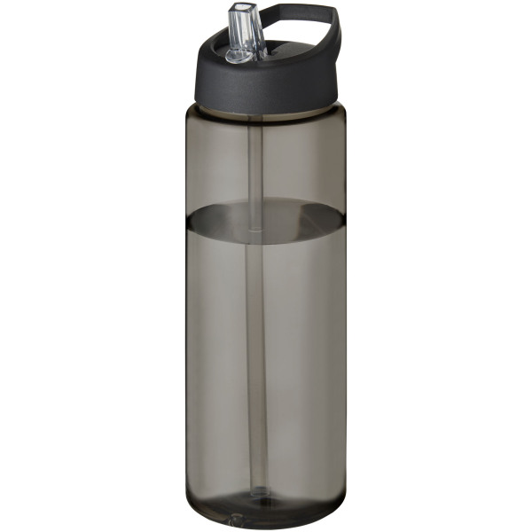 H2O Active® Eco Vibe 850 ml spout lid sport bottle - Charcoal/Solid black