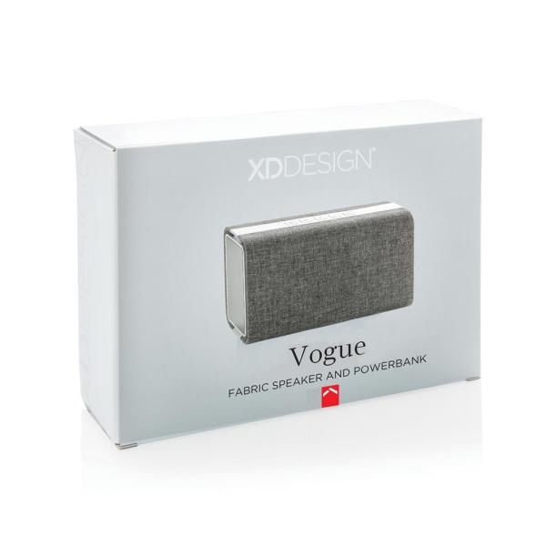 Vogue speaker powerbank, grijs