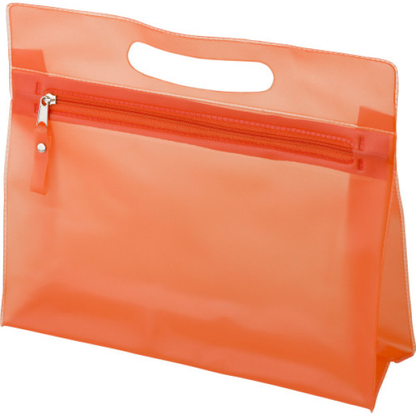 Kulturtasche aus PVC Clyde Orange