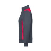 Ladies' Workwear Sweat Jacket - COLOR - - carbon/red - 4XL