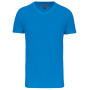 Heren-t-shirt BIO150IC V-hals Tropical Blue 3XL
