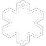 RFX™ H-10 reflecterende pvc hanger met sneeuwvlok - Neongeel