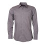 Men's Shirt Longsleeve Poplin - steel - 4XL