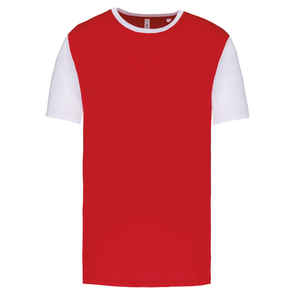Volwassen tweekleurige jersey met korte mouwen Sporty Red / White 3XL