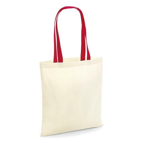 Bag For Life - Contrast Handles, Natural/Classic Red, ONE, Westford Mill
