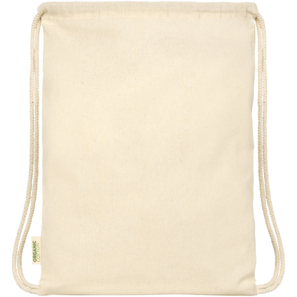 Orissa 100 g/m² GOTS organic cotton drawstring backpack 5L - Natural