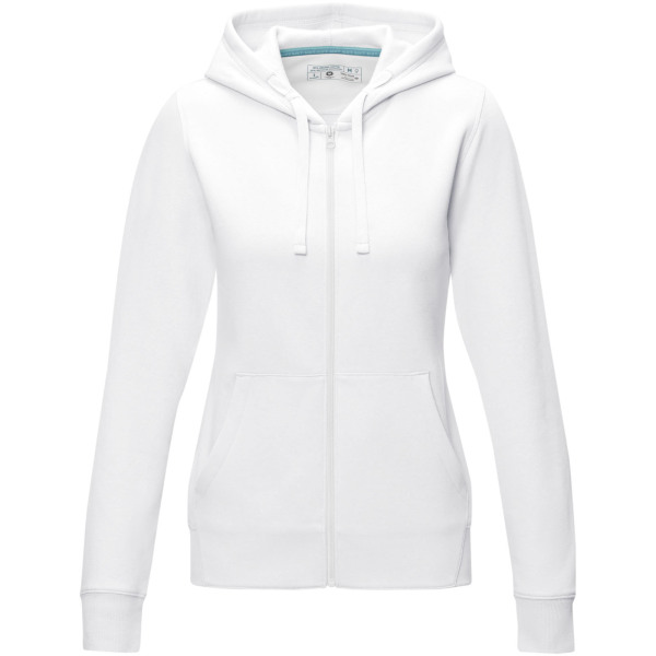 Ruby women’s GOTS organic GRS recycled full zip hoodie - White - XS