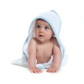 BABIES HOODED TOWEL, WHITE, One size, TOWEL CITY