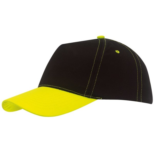 5-panel baseballcap SPORTSMAN - geel, zwart