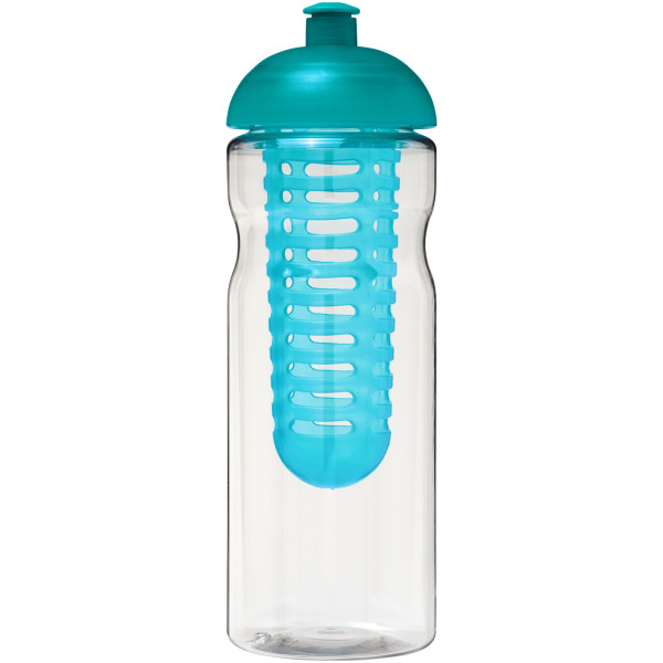 H2O Active® Base 650 ml dome lid sport bottle & infuser - Transparent/Aqua blue