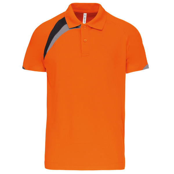 Adults' short-sleeved sports polo shirt