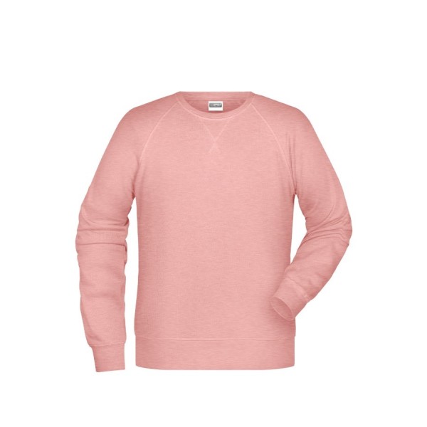 8022 Men´s Sweat roze-melange 5XL