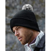 Recycled Snowstar® Beanie - Black/White - One Size