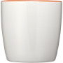 Aztec 340 ml ceramic mug - White/Orange