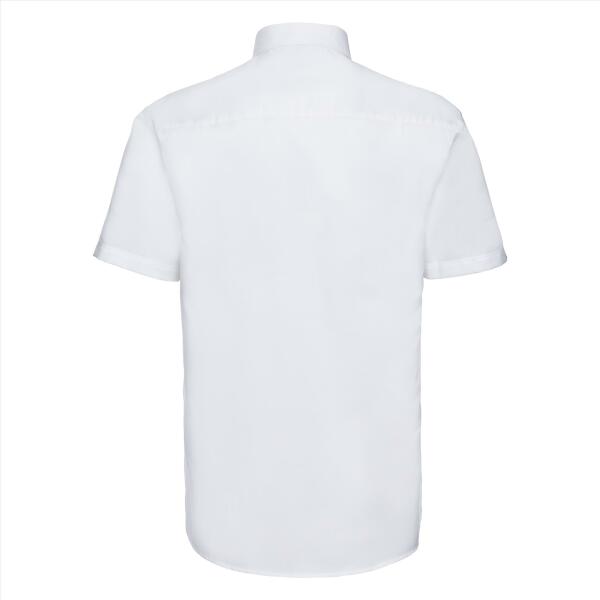 RUS Men Shortsleeve Classic Oxford Shirt, White, 6XL