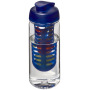 H2O Active® Octave Tritan™ 600 ml sportfles en infuser met flipcapdeksel - Transparant/Blauw